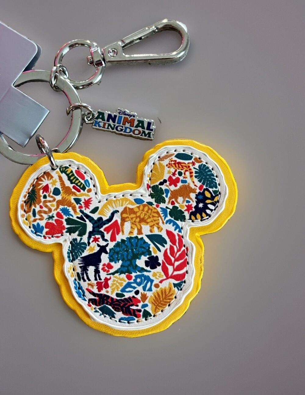 Disney Animal Kingdom Mickey Mouse Floral Keychain